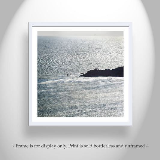 Marin Headlands Point Bonita Lighthouse Art in Black & White