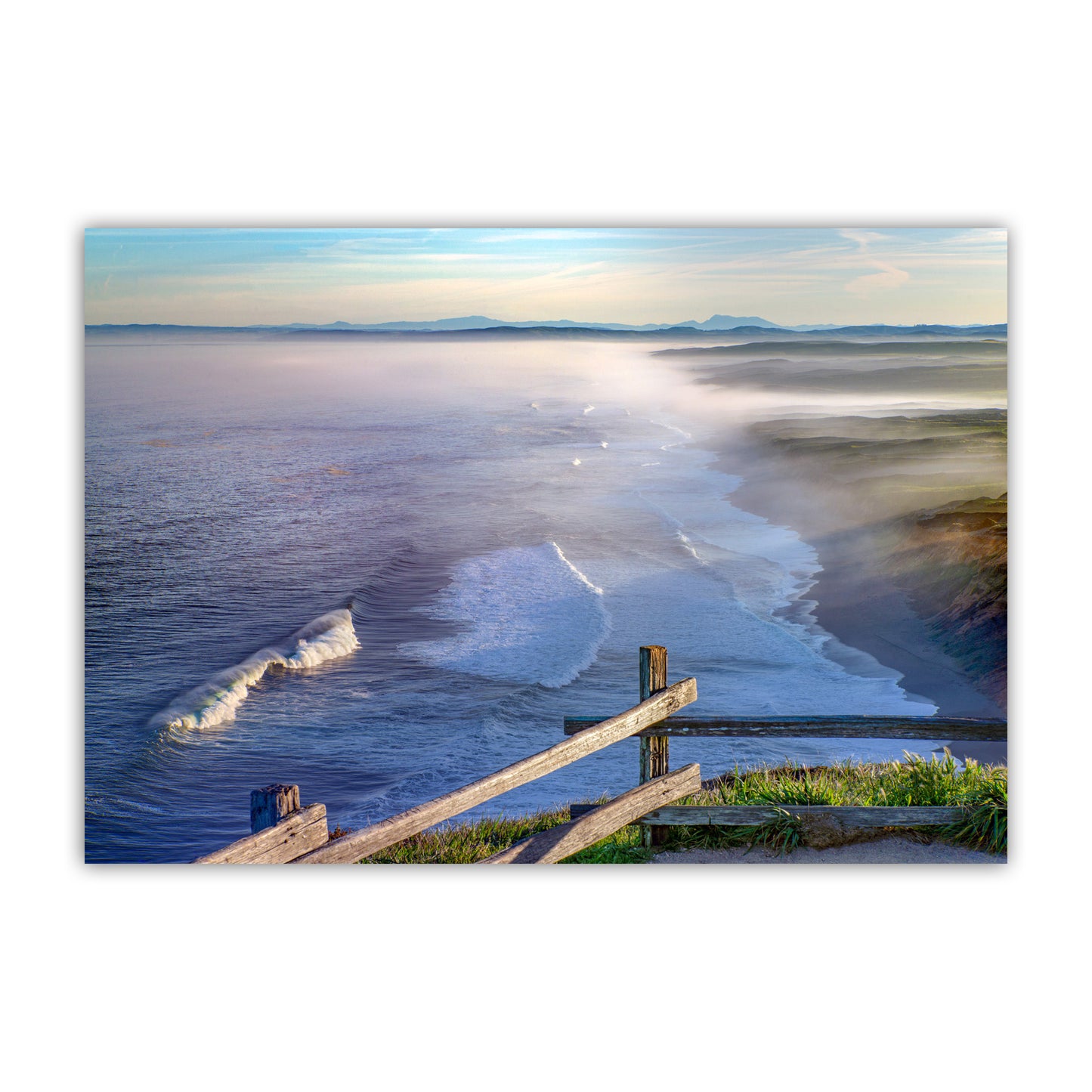 Point Reyes Beach Seascape Art Print – Marin County California Coastal Photography with Pacific Ocean Waves | Tranquil Ocean Print Gift