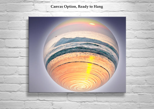 Fine Art Surreal Photograph with Ocean Sunrise as Wall Decor
