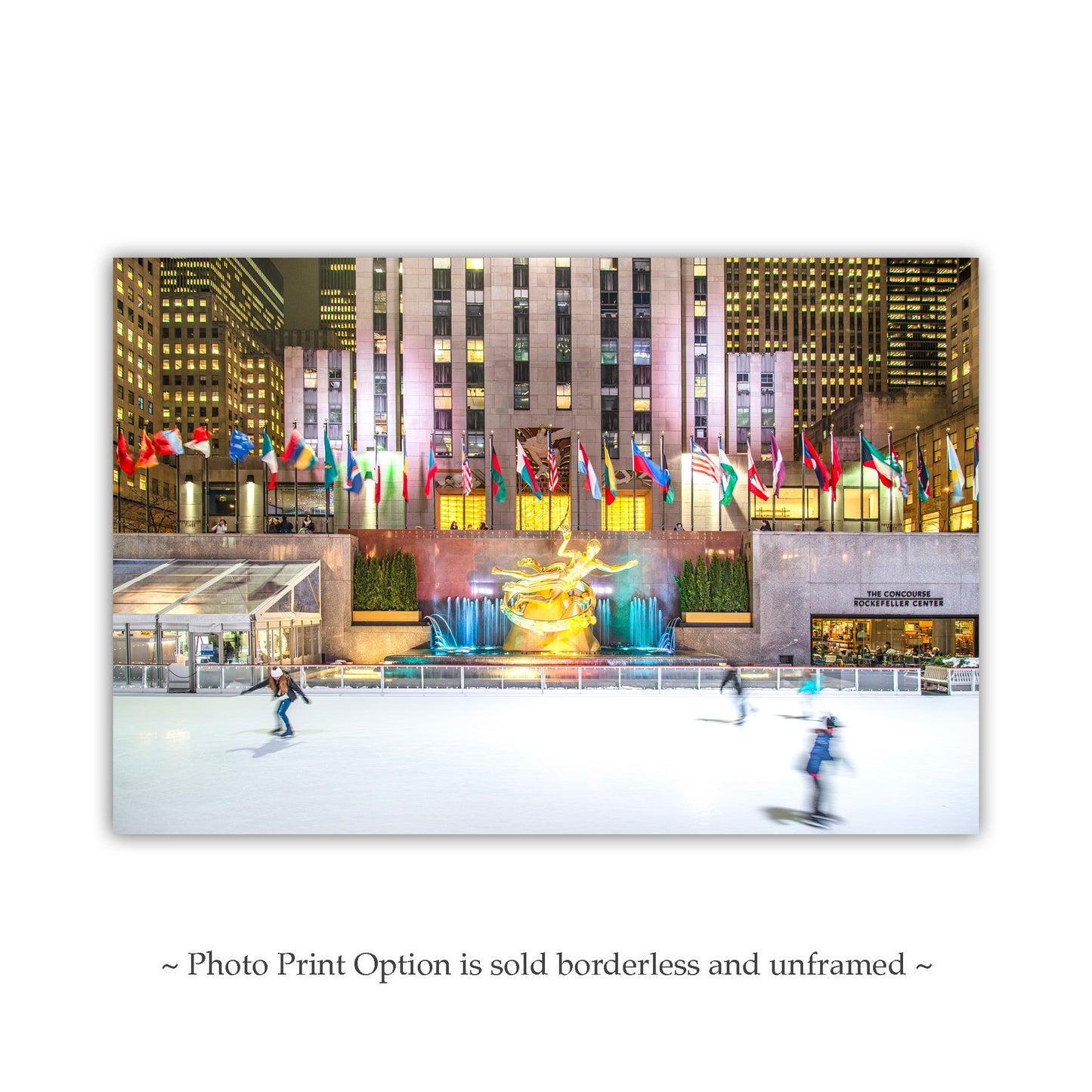 Rockefeller Center Ice Skating Rink Photography Wall Art | NYC Wall Decor for Home or Office