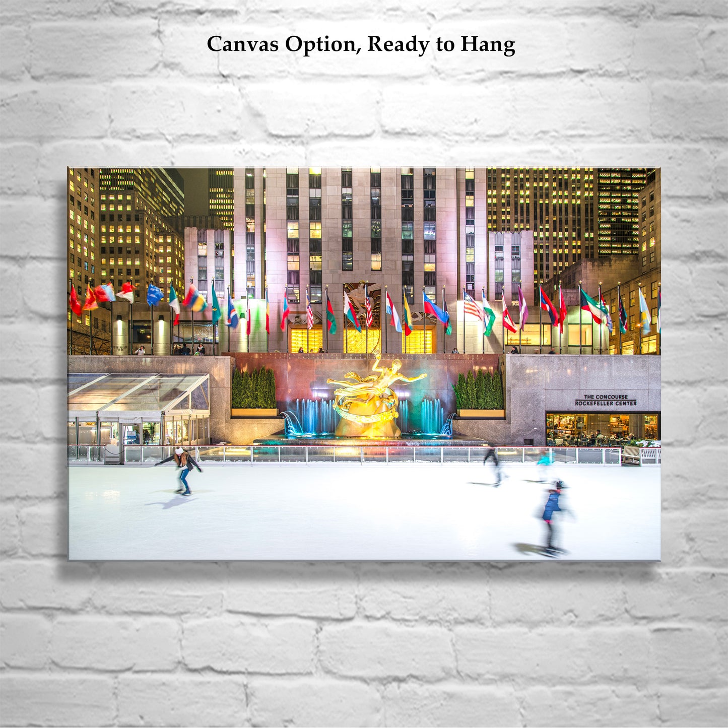 Rockefeller Center Ice Skating Rink Photography Wall Art | NYC Wall Decor for Home or Office