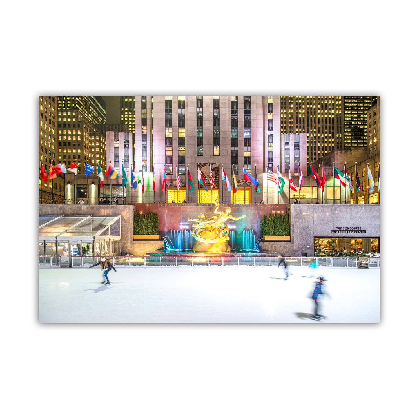 Rockefeller Center Ice Skating Rink Photography Wall Art | NYC Wall Decor for Home or Office