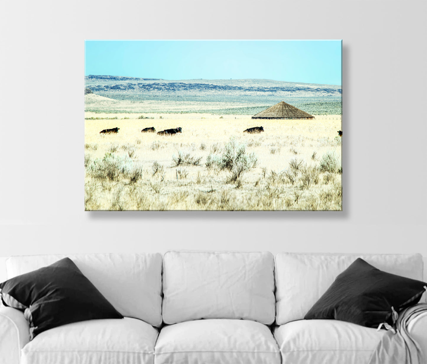 Round Barn Oregon Ranch Landscape Photography | Eastern Oregon Wall Art Print Gift | Burns Oregon Pete French