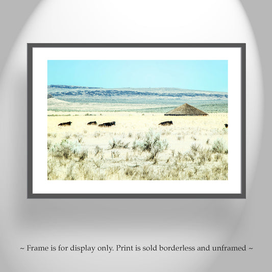Pete French Round Barn Art | Burns Oregon Rustic Ranch Wall Print