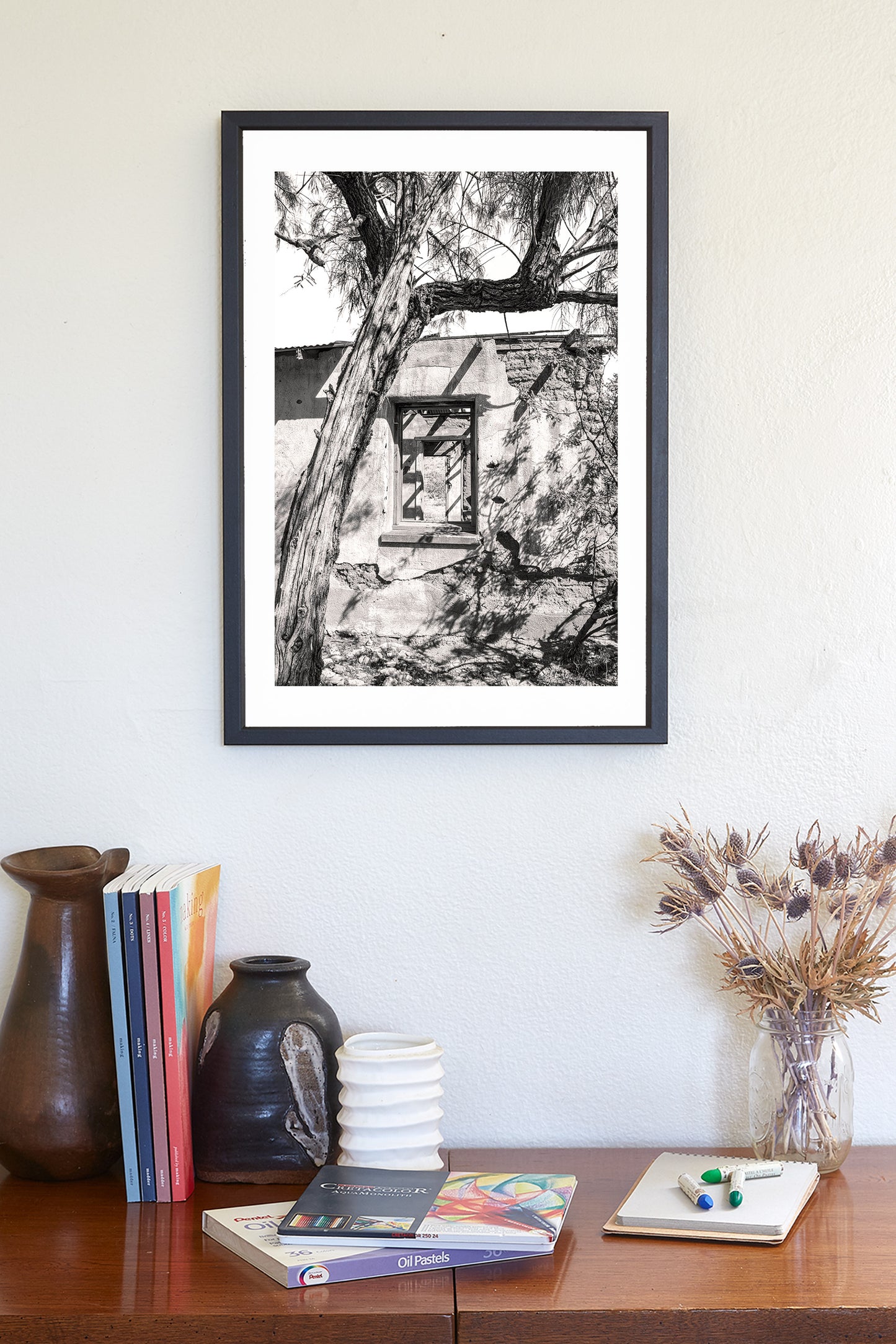 Arizona Desert Adobe Ruins in Sepia Tone | Southwest Wall Decor