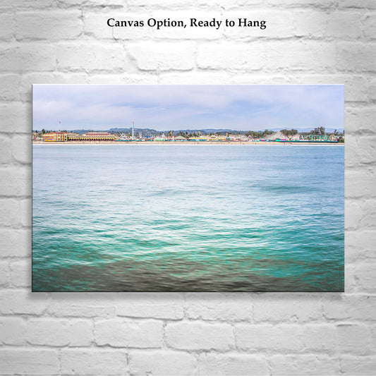 Santa Cruz Beach Boardwalk Painterly Art Print | Monterey Bay California