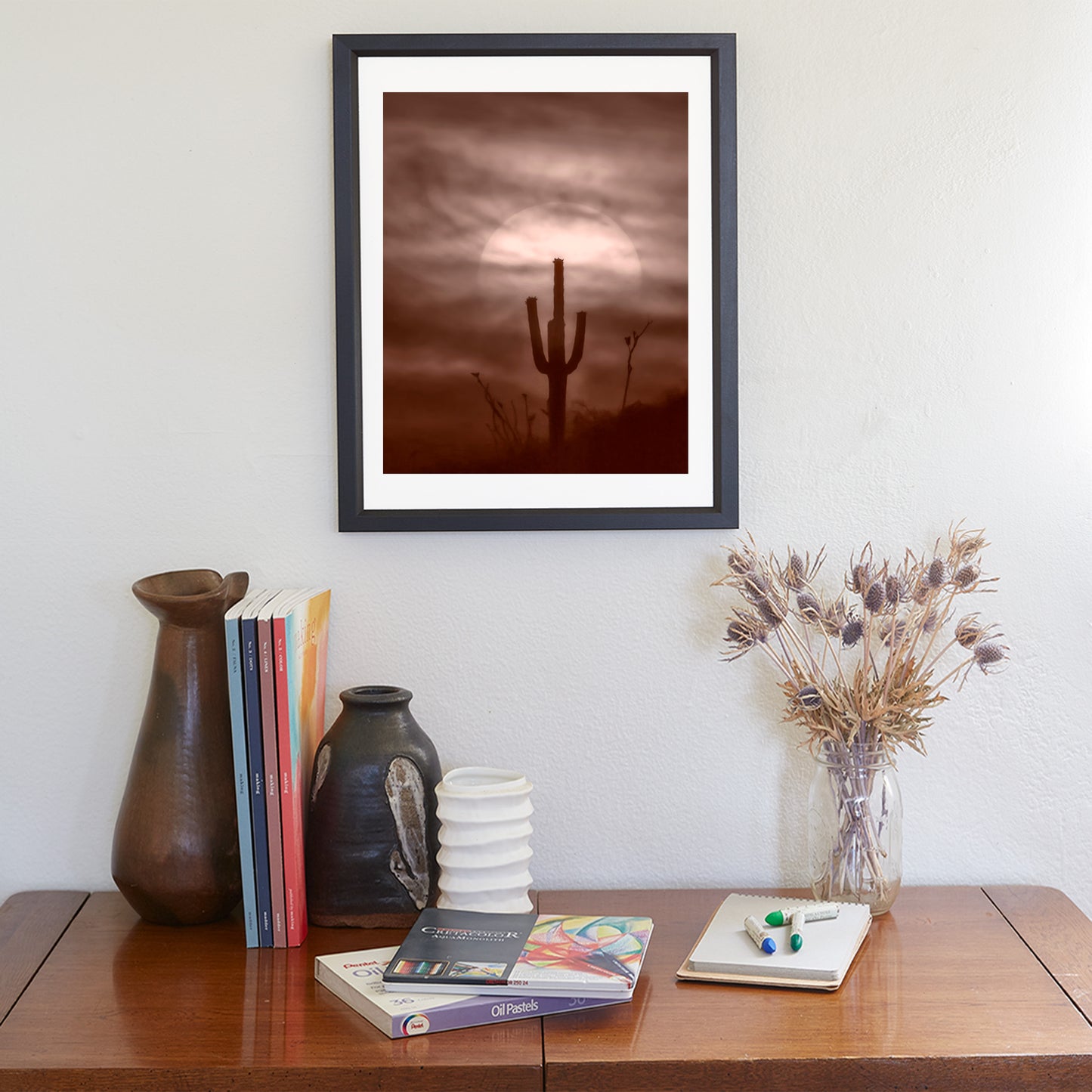 Desert Cactus Sunset as Southwest Design | Tucson Landscape Art