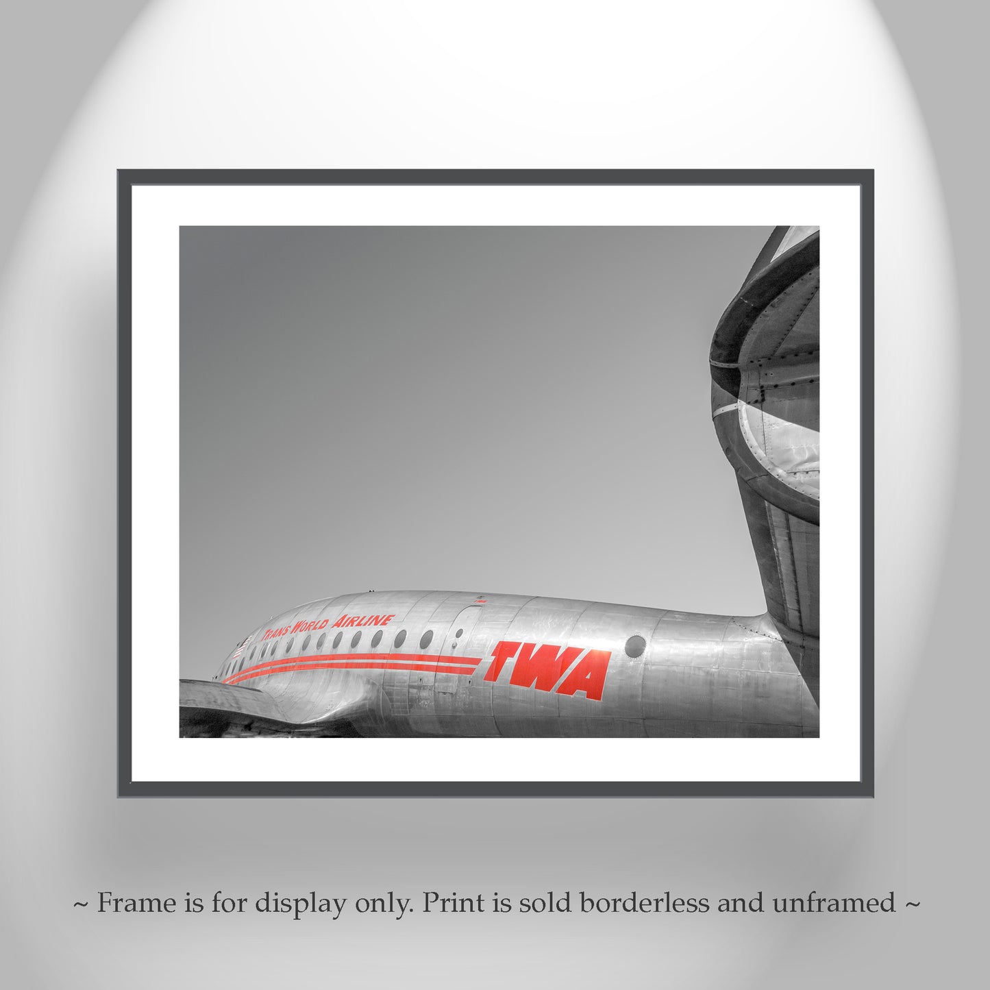 TWA Lockheed Constellation Aviation Decor | Wall Art with Vintage Propeller Airliner | Gift for Him