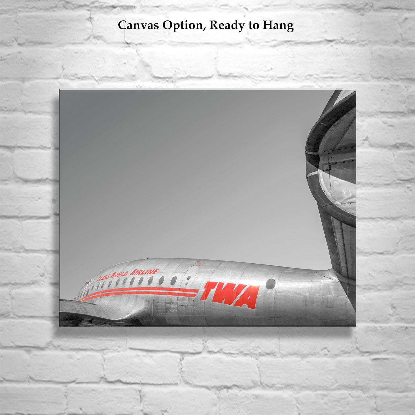 TWA Lockheed Constellation Aviation Decor | Wall Art with Vintage Propeller Airliner | Gift for Him