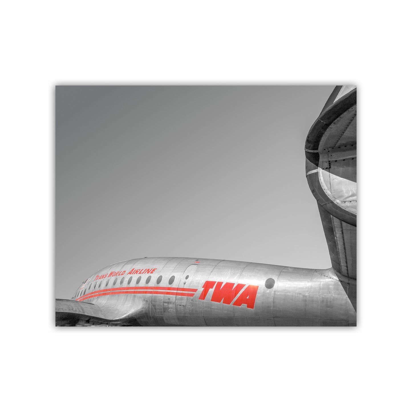 TWA Lockheed Constellation Aviation Decor | Wall Art with Vintage Propeller Airliner | Gift for Him