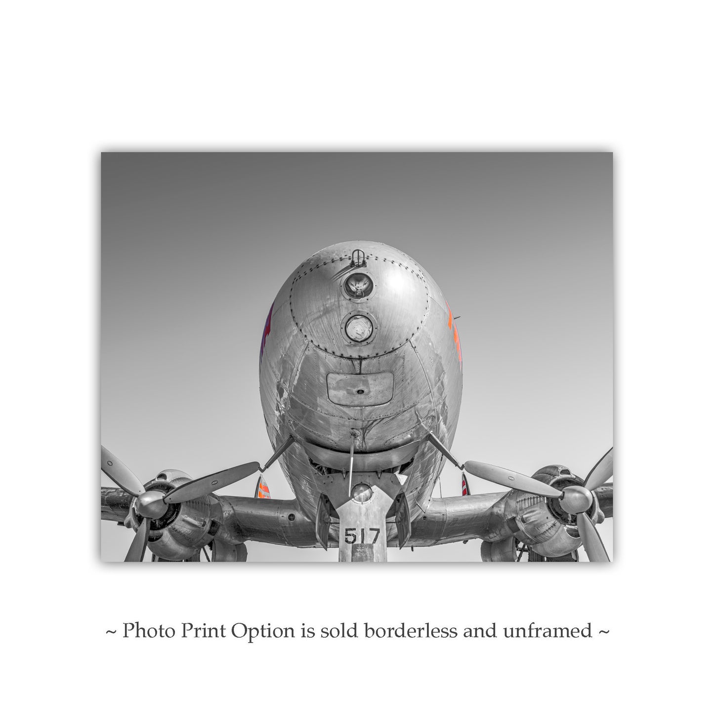 Aviation Wall Decor with Vintage TWA Constellation as Gift for Pilot in Black and White