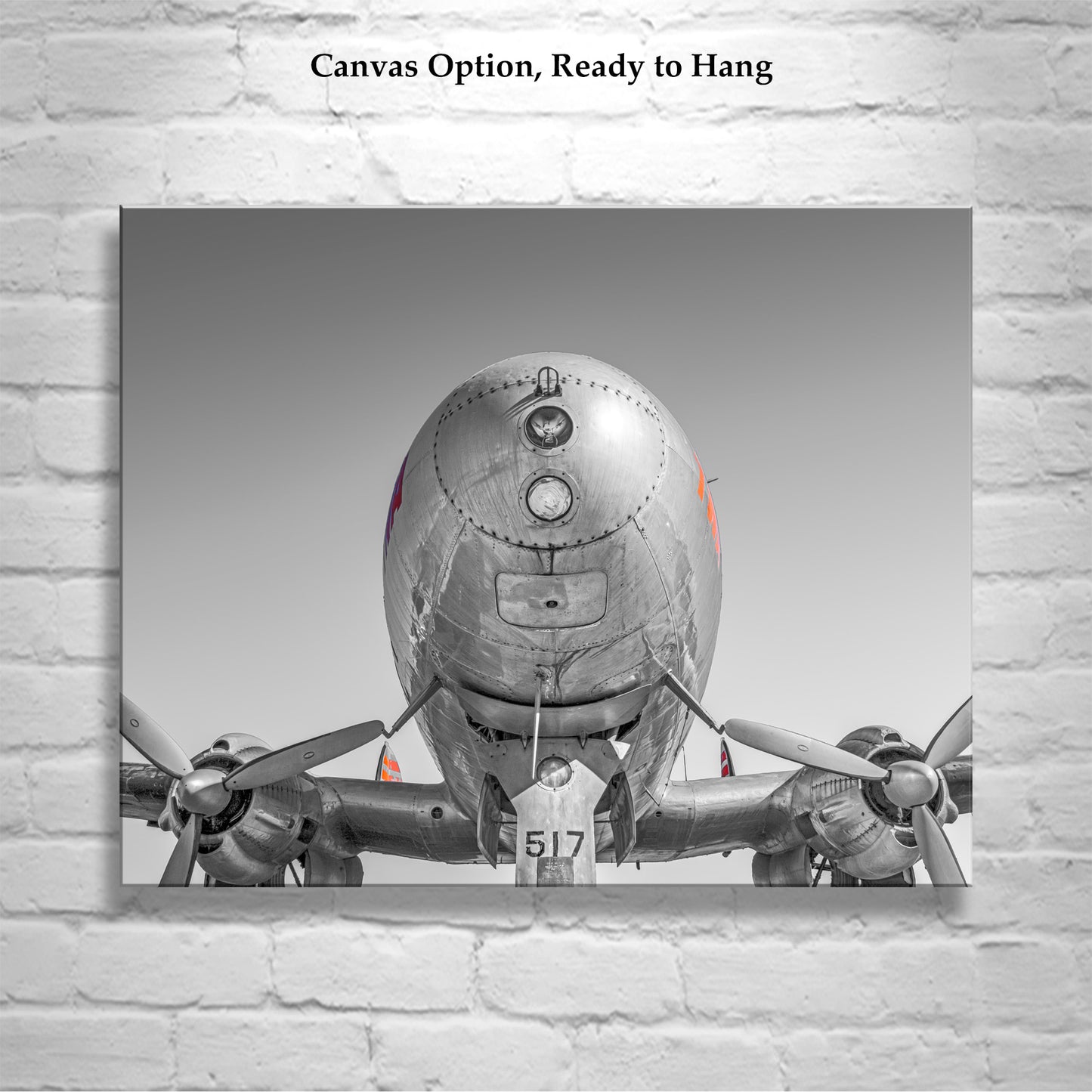 Aviation Wall Decor with Vintage TWA Constellation as Gift for Pilot in Black and White