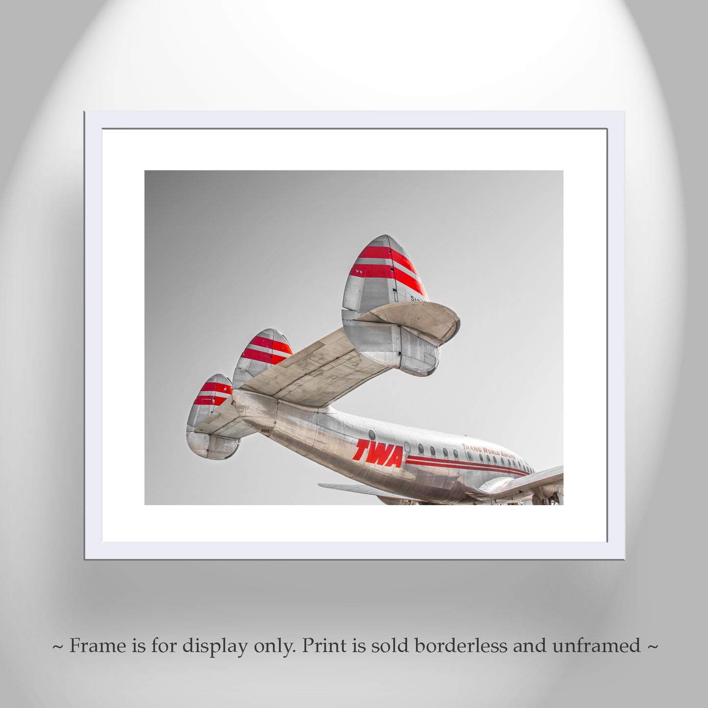 TWA Aviation Art with Lockheed Constellation Aircraft as Gift for Pilot