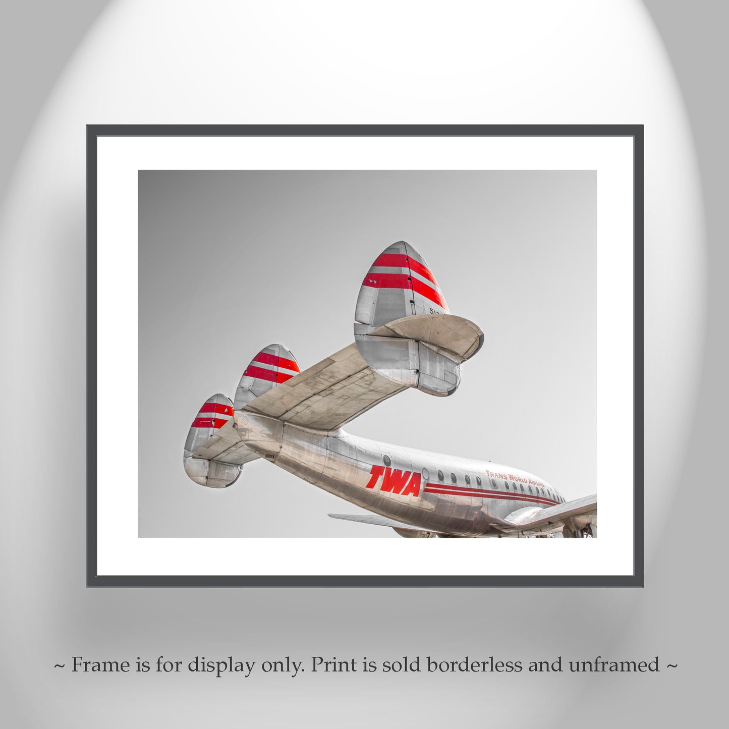 TWA Aviation Art with Lockheed Constellation Aircraft as Gift for Pilot