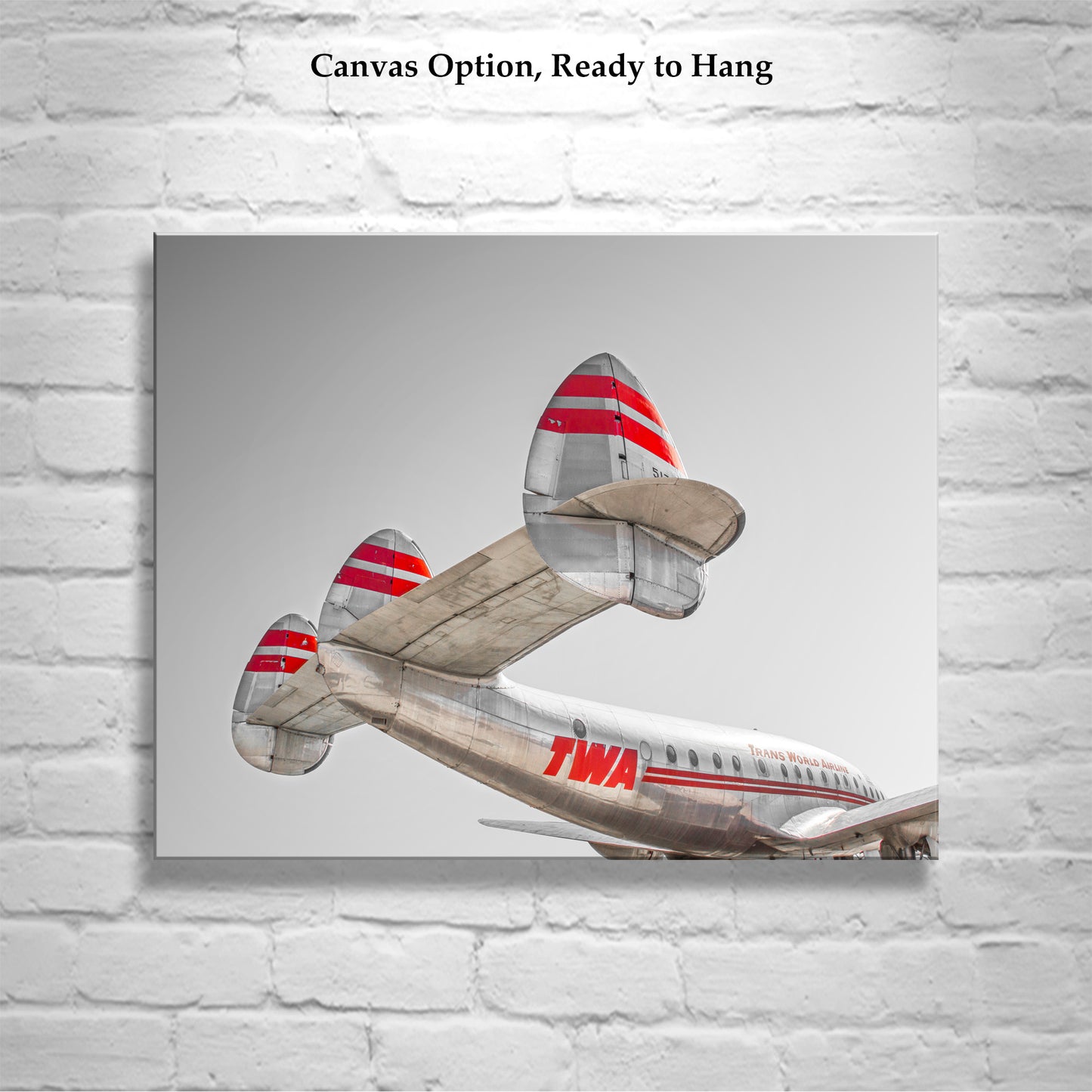 TWA Aviation Art with Lockheed Constellation Aircraft as Gift for Pilot