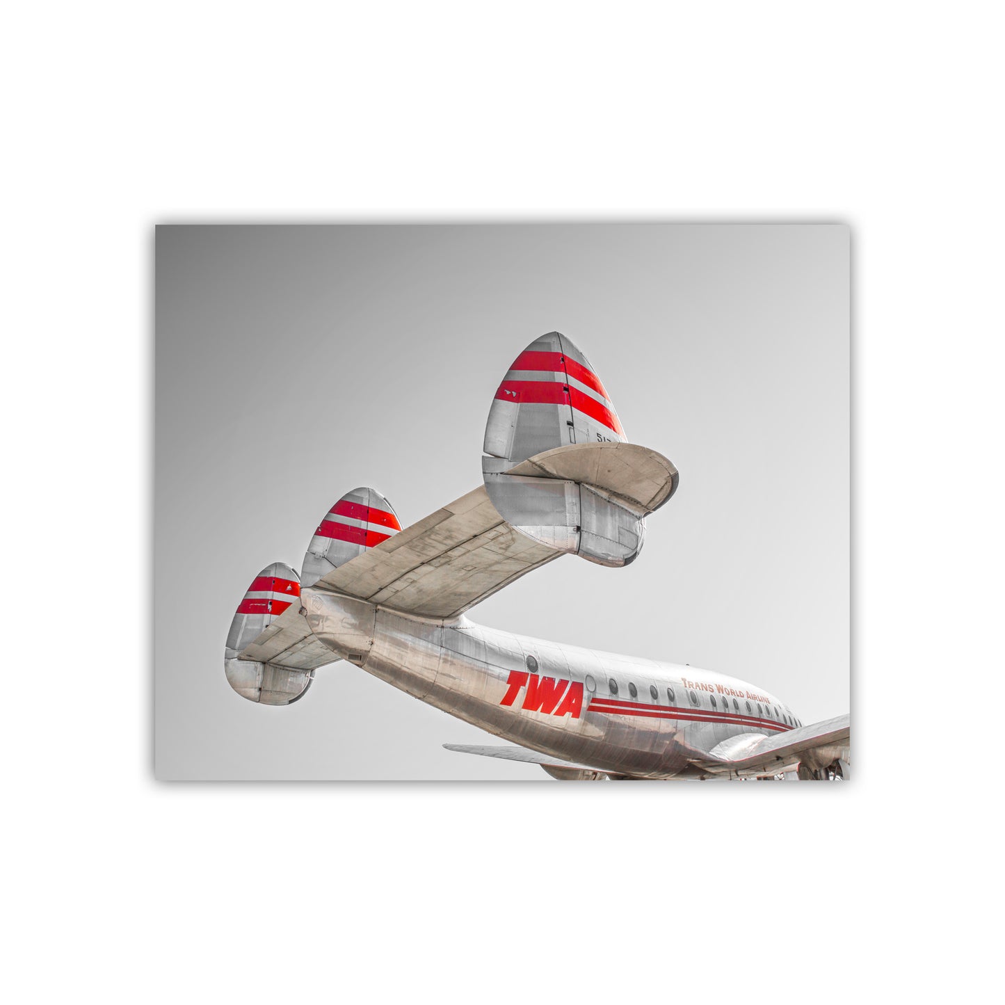 TWA Aviation Art with Lockheed Constellation Aircraft as Gift for Pilot