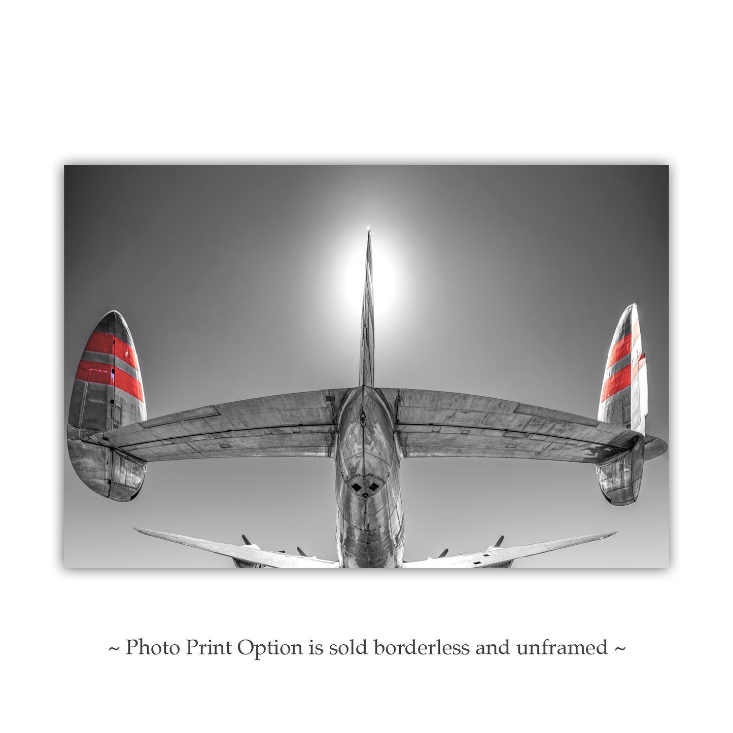 TWA Lockheed Constellation Airliner Aviation Wall Art | Black and White Airplane Photography | Trans World Airlines
