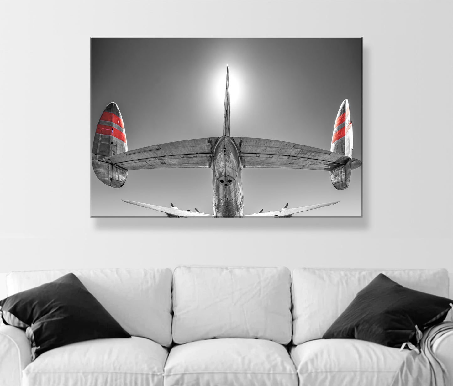 TWA Lockheed Constellation Airliner Aviation Wall Art | Black and White Airplane Photography | Trans World Airlines