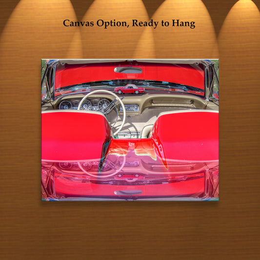 1961 Ford Thunderbird Car Art Print on Framed Canvas