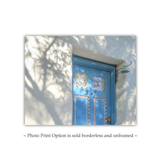 Tucson Barrio Viejo Wall Art | Blue Door Photograph in Historic Adobe