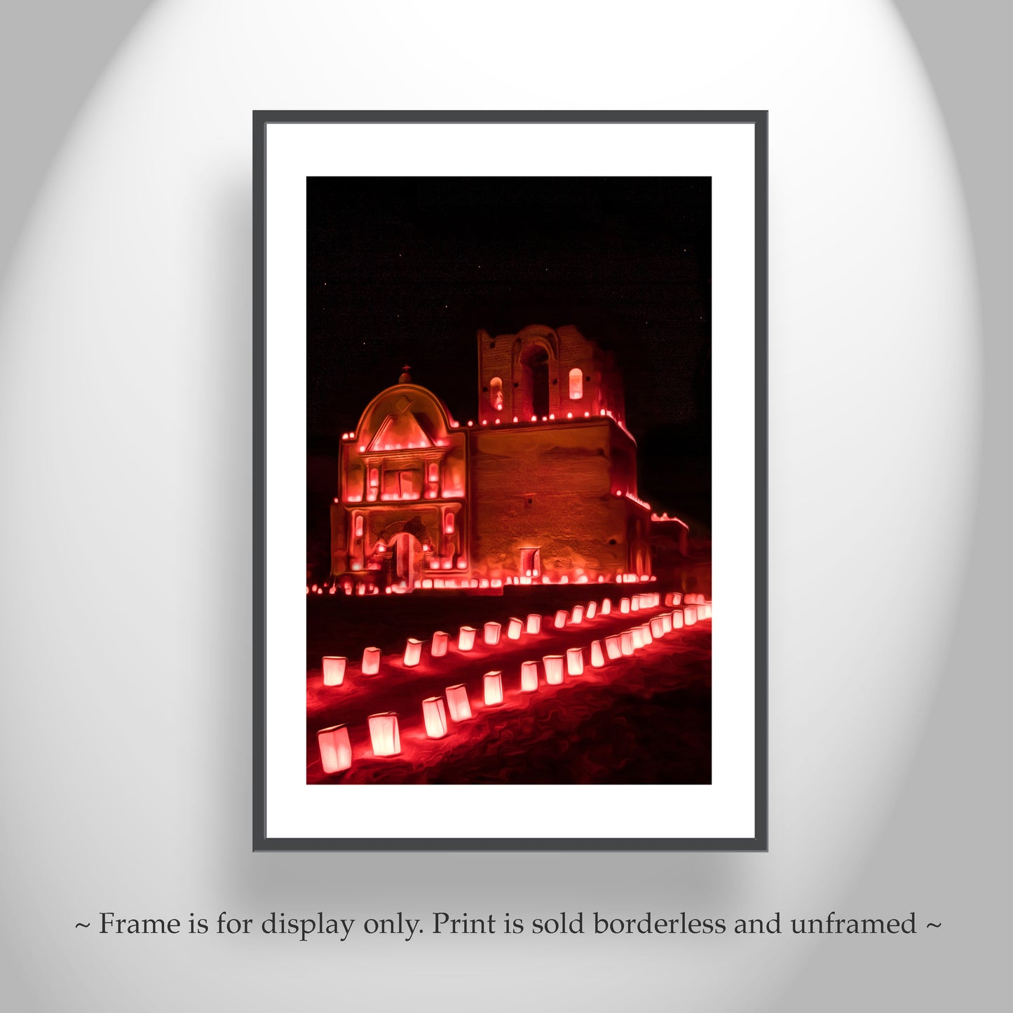 Farolito Picture at Southwest Spanish Church in Arizona USA