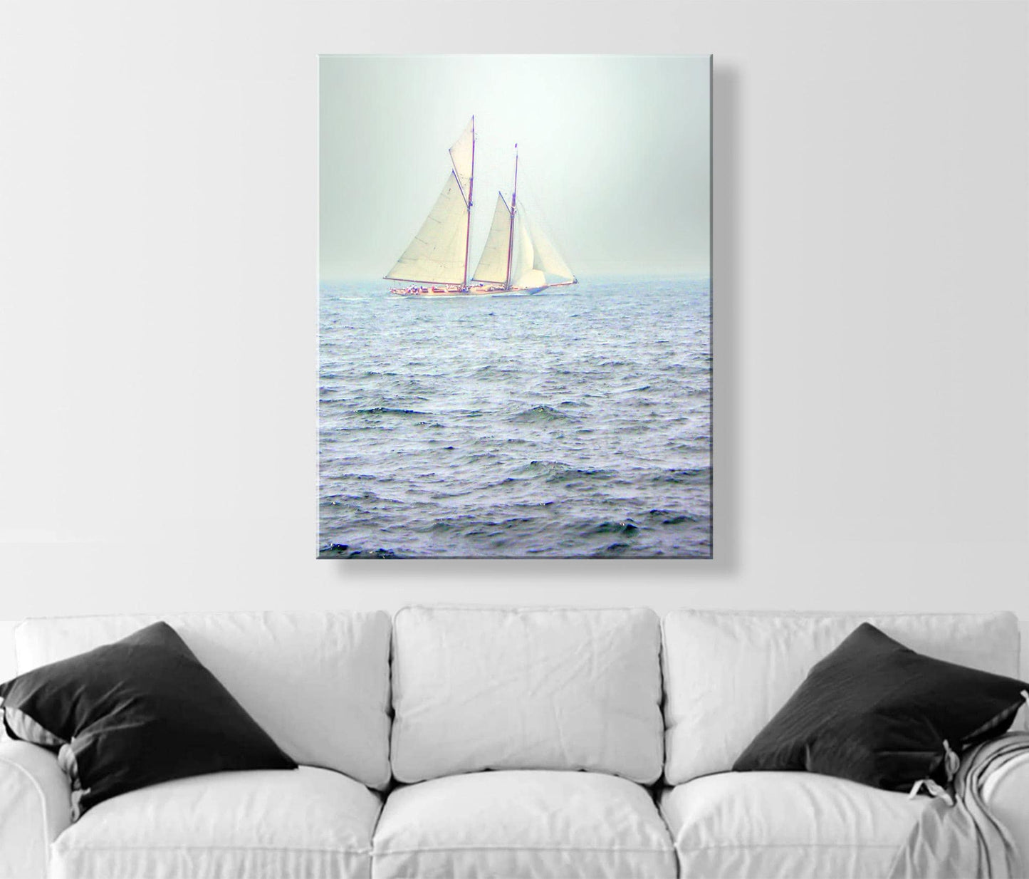 Schooner Sailboat Art Print at Pacific Ocean | Southern California Coast Nautical Wall Decor | San Diego