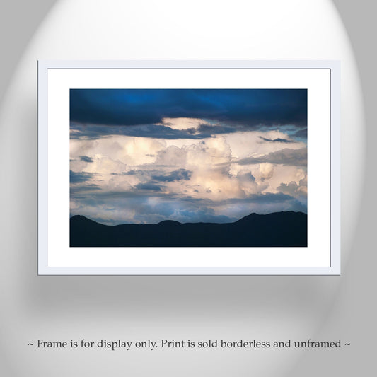 Storm Cloud Art Print - Moody Indigo Sky Tucson Arizona Desert Photography