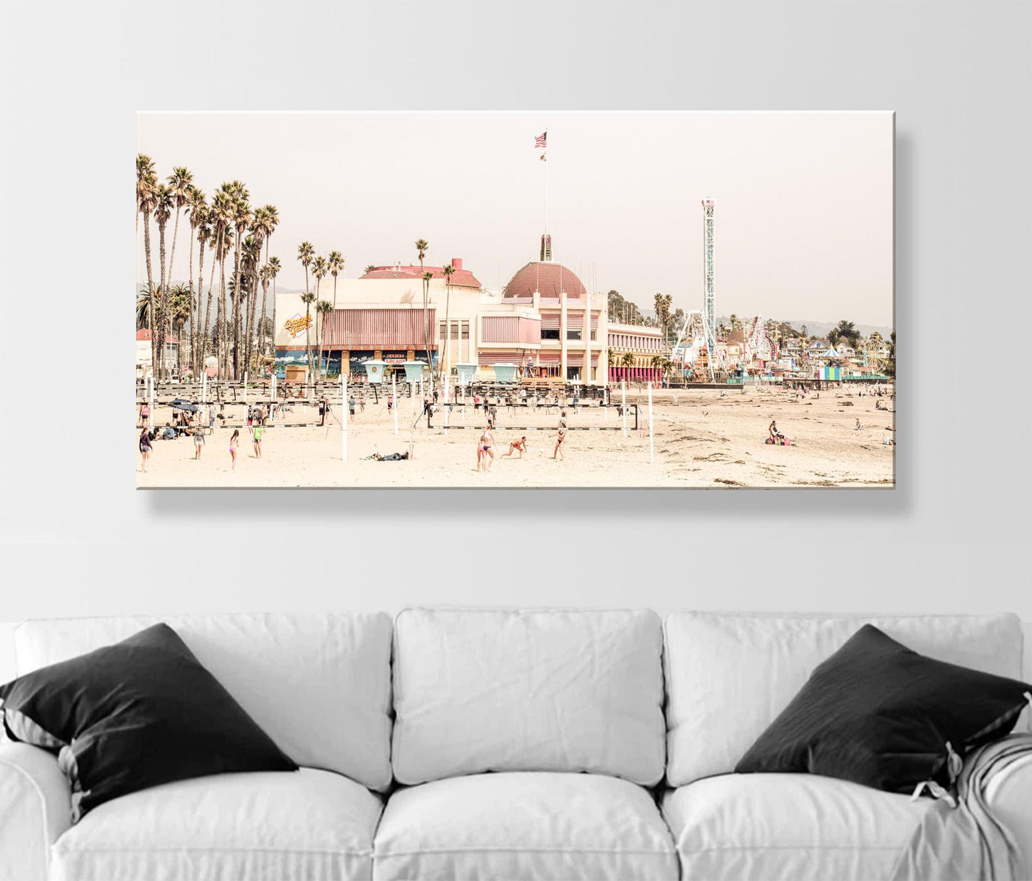 Santa Cruz Beach Boardwalk Panorama Print – Monterey Bay California