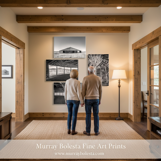 Round Barn Oregon Ranch Art Prints | Set of 4 | Pete French