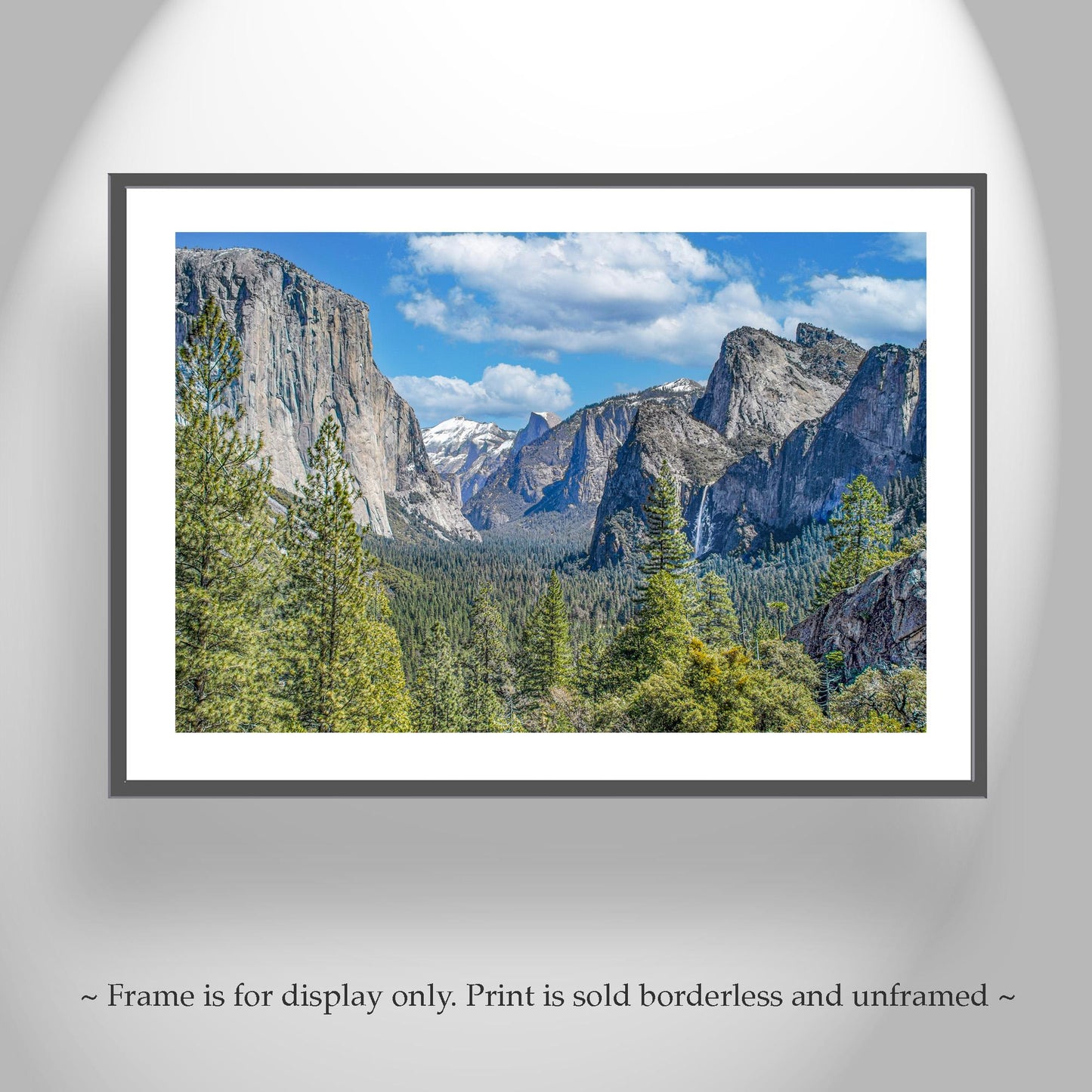 Yosemite Valley Art Print – Bridal Veil Fall & Half Dome Landscape