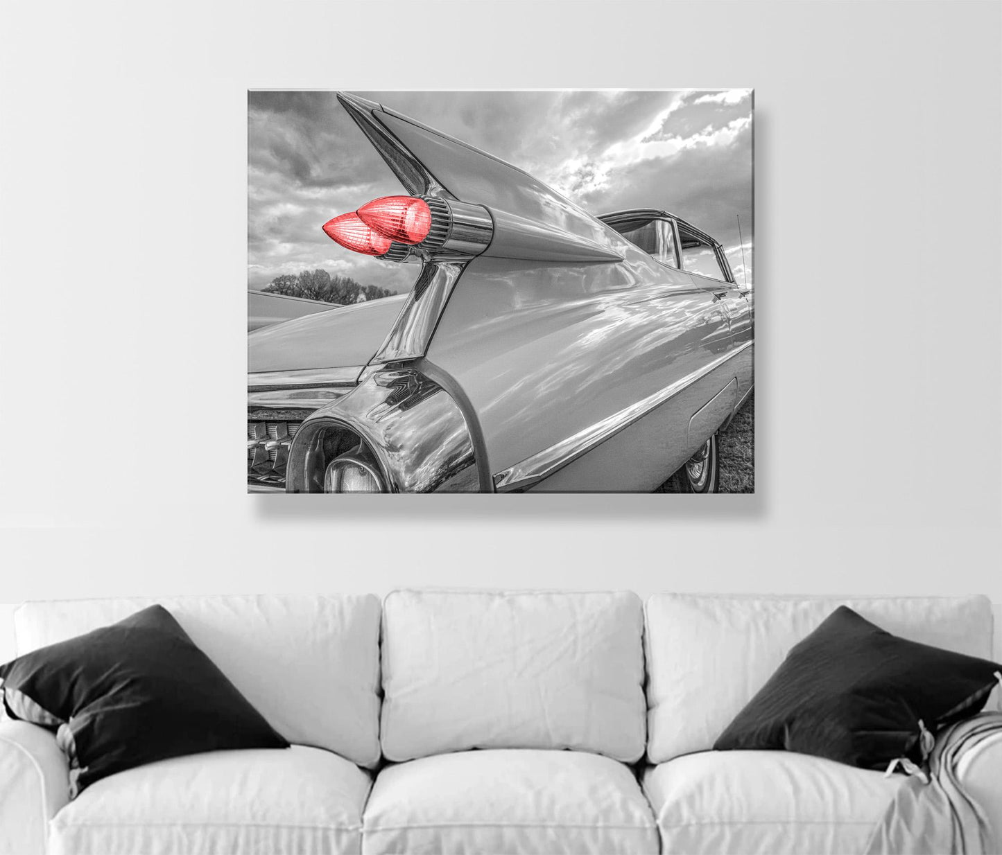 1959 Cadillac Photo Print in Black and White | Classic Car Art