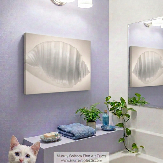 Bathroom artwork with seashell by Murray Bolesta!