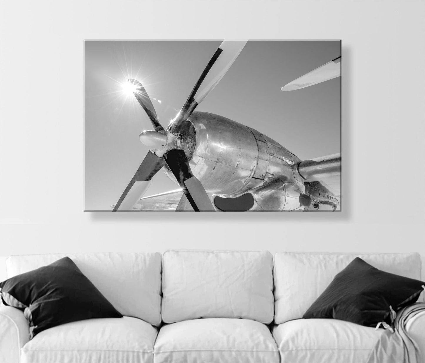 Aviation Wall Art | Boeing Superfortress Warbird in Black & White