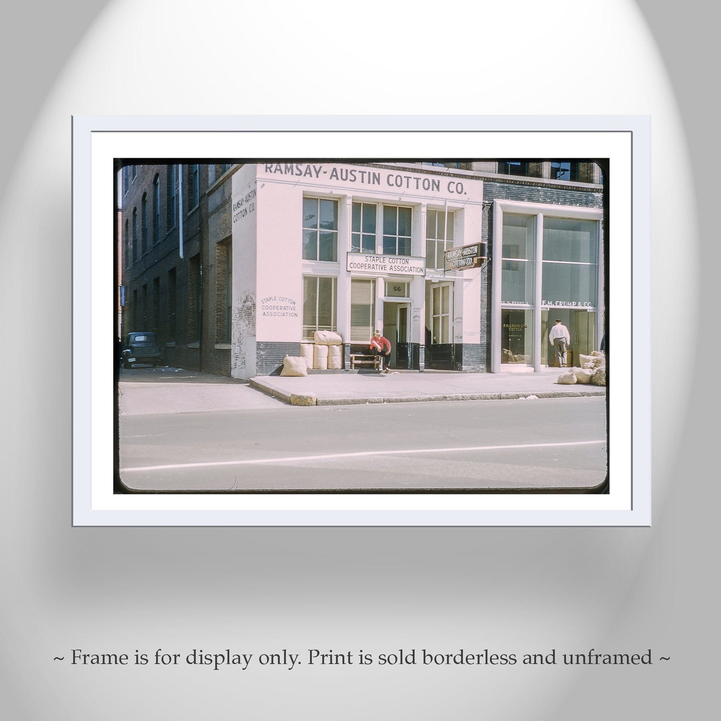 Mid-Century Memphis Street Photograph | Old Cotton Industry Picture
