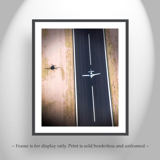 Aerial Airplane Art Print | Aviation Decor Pilot Gift