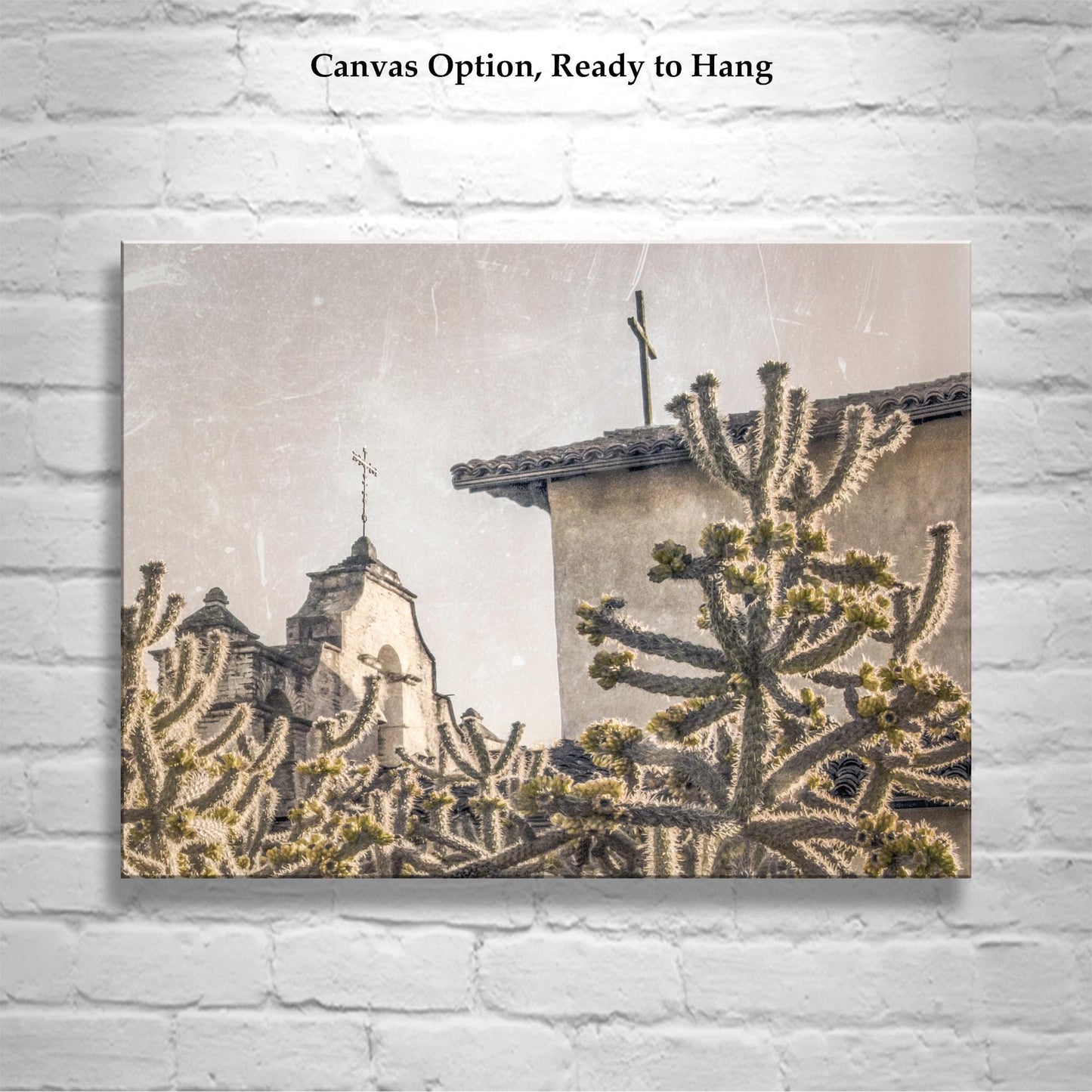 Lompoc Mission Church Art – Vintage Southwestern Decor