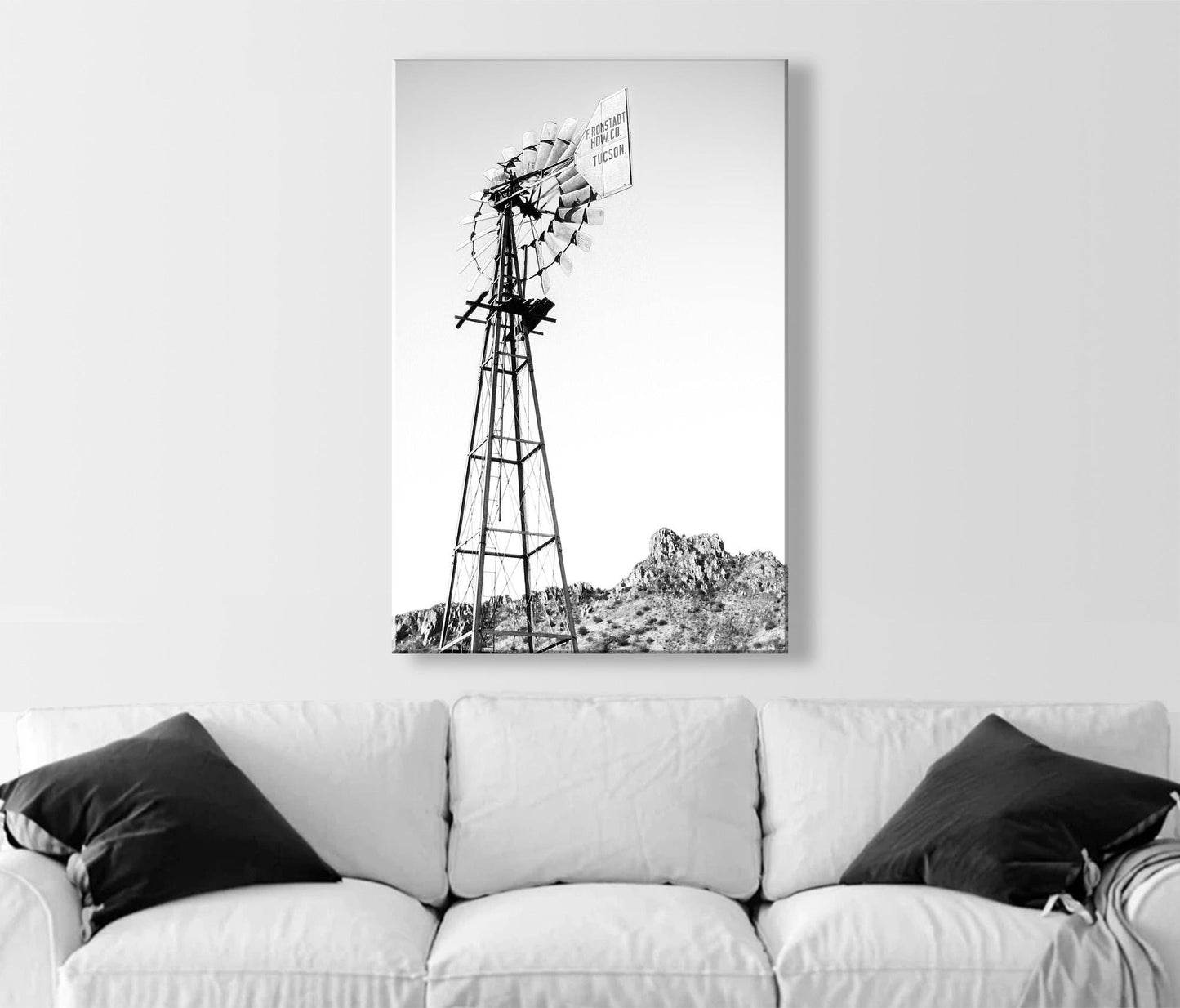 Windmill Art Print – Rustic Tucson Az Landscape Wall Decor