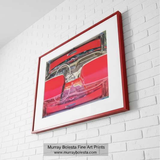 1961 Ford Thunderbird Car Art Print on Framed Canvas