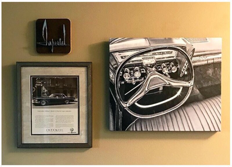 Chrysler Imperial Car Photograph in Black and White by Murray Bolesta