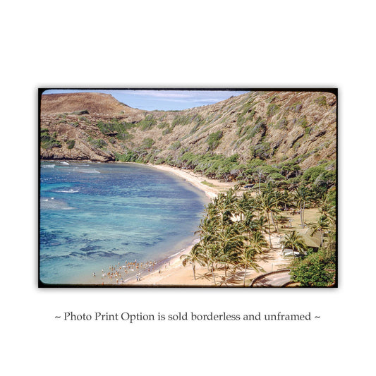 Hanauma Bay Hawaii Print – Vintage Oahu Tropical Beach Photo