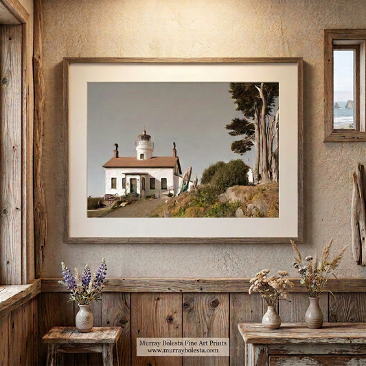 Battery Point Light at Crescent City California, art print by Murray Bolesta.
