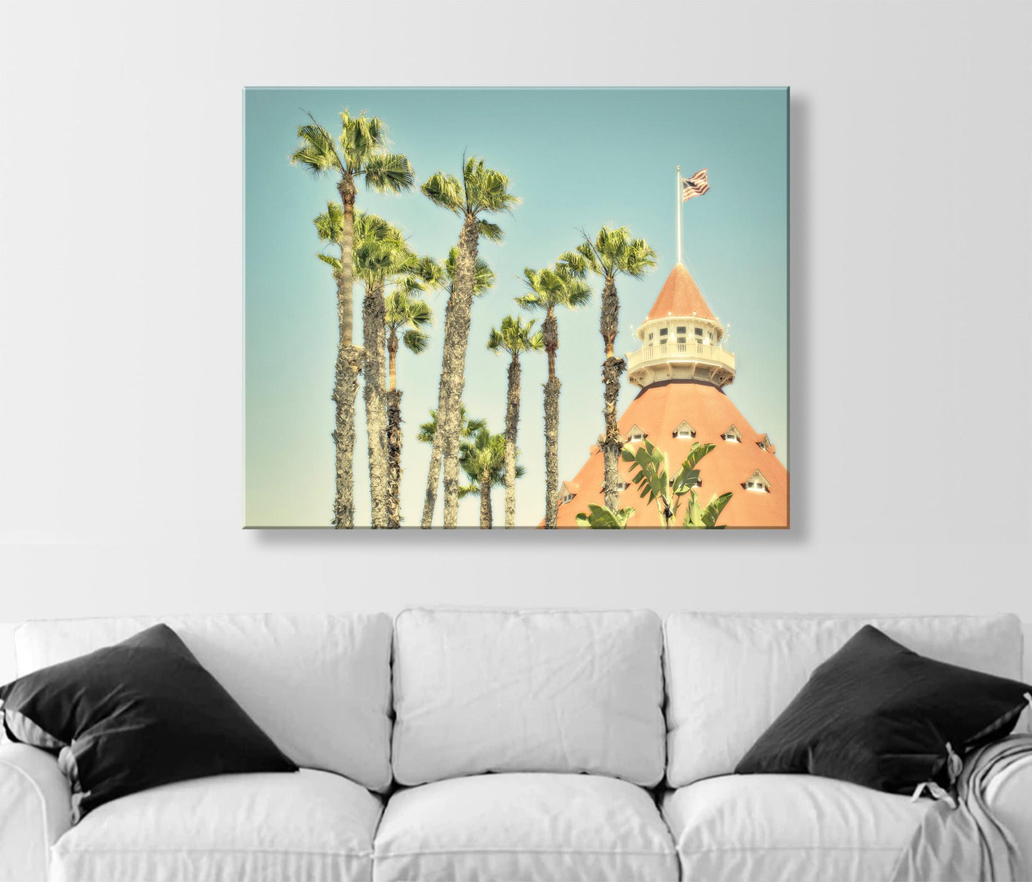 Hotel del Coronado San Diego Art Print | Vintage Beach Resort Photography with Palm Trees | Southern California Coastal Wall Decor Gift