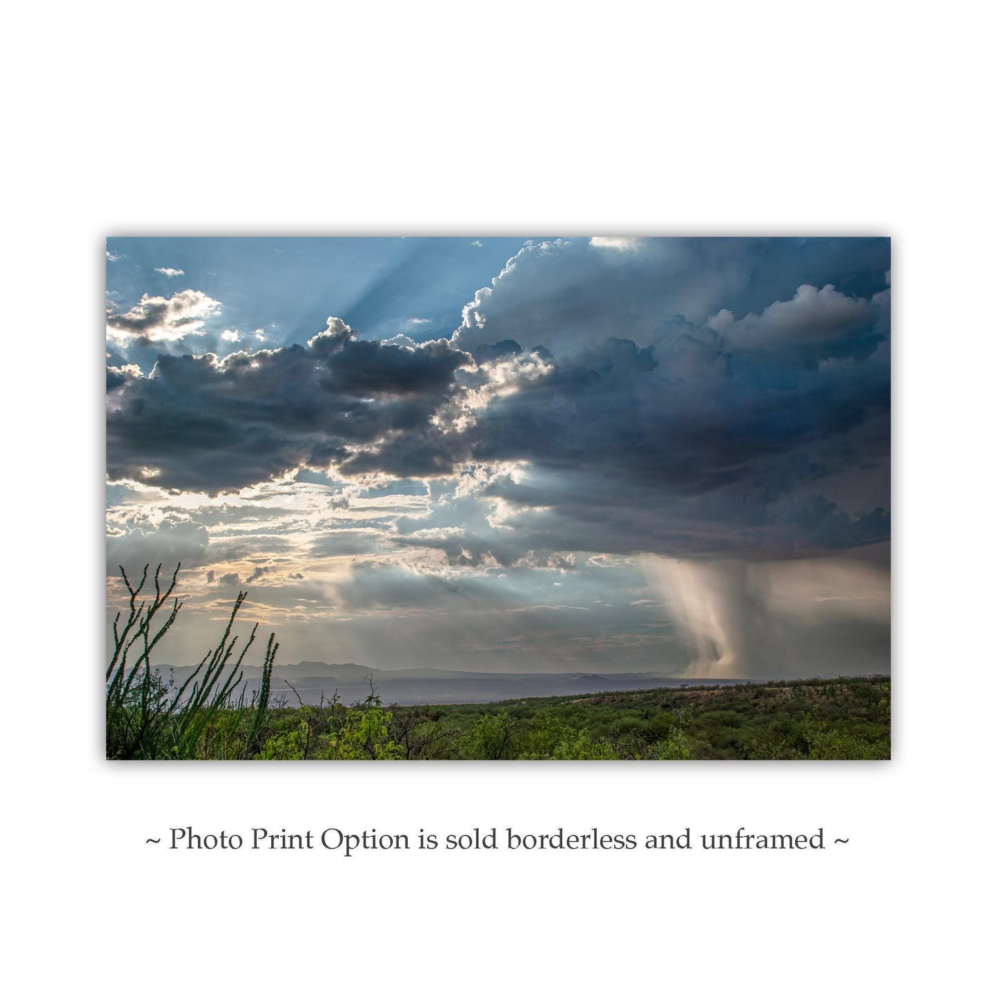 Tucson Desert Storm Wall Art – Monsoon Rain | Arizona Landscape Print