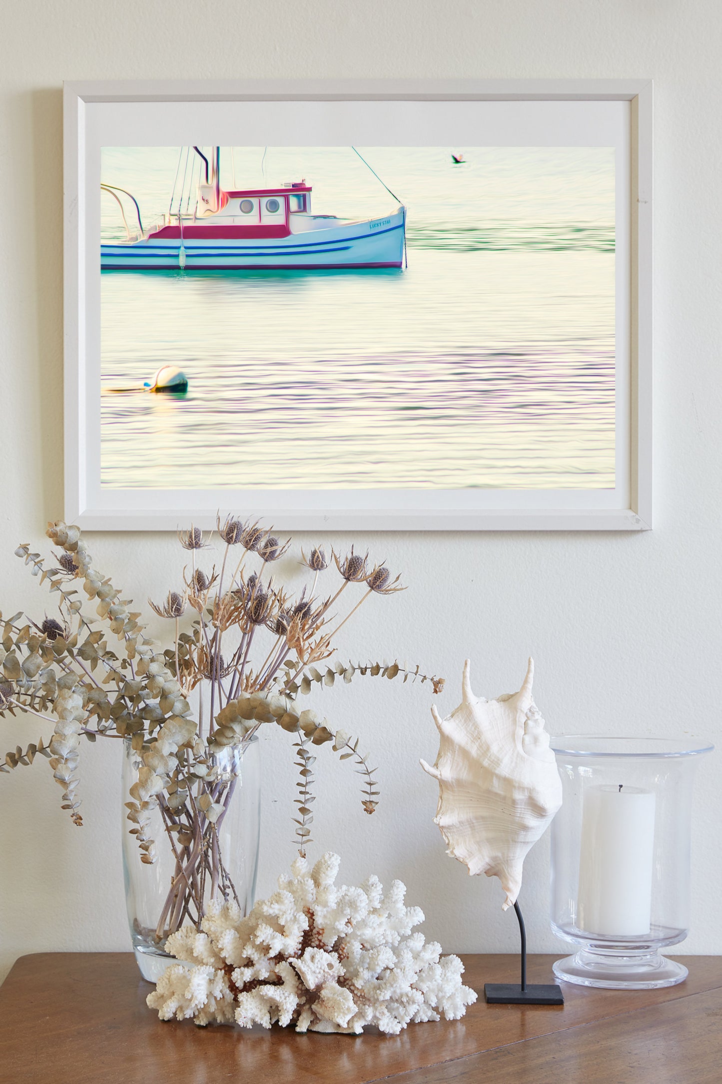 Tomales Bay Fishing Boat Art Print | Point Reyes California Nautical Wall Decor