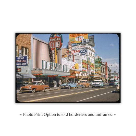 Reno Nevada Print – Vintage Virginia Street Mid-Century Art