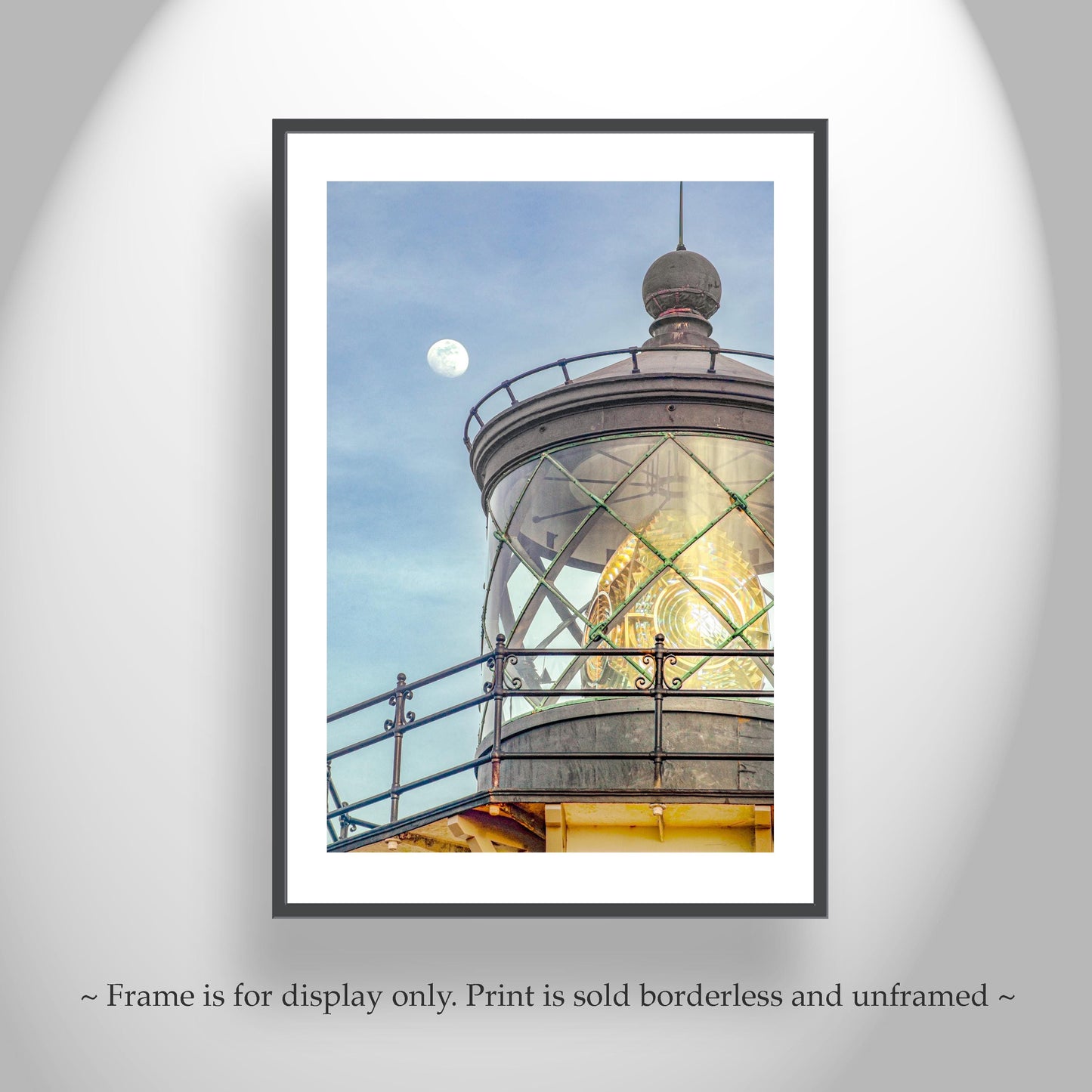 Point Cabrillo Lighthouse & Moon – Mendocino Coast Painterly Art