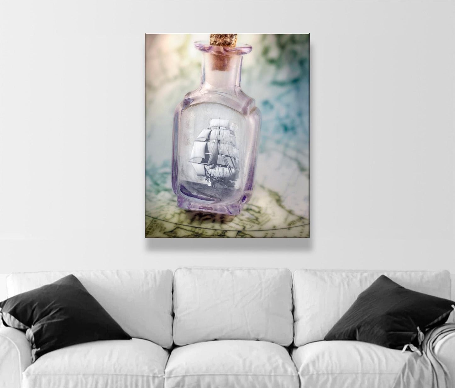 Clipper Ship in a Bottle | Fine Art Romantic Nautical Print