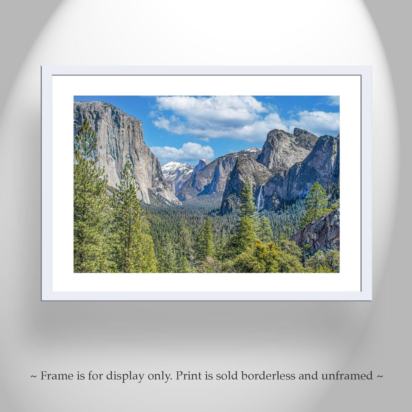 Yosemite Valley Art Print – Bridal Veil Fall & Half Dome Landscape