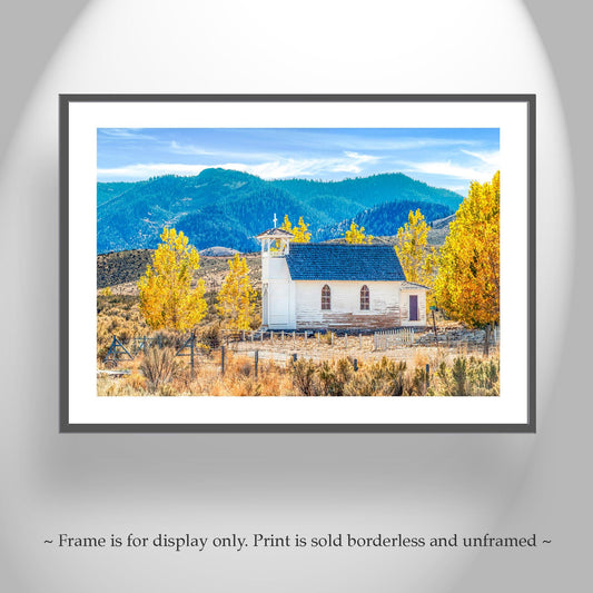 Country Church in Northeast California – Autumn Fine Art Print