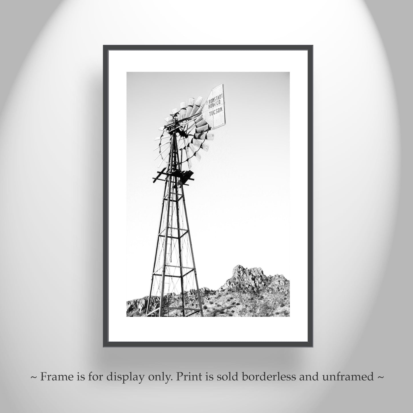Windmill Art Print – Rustic Tucson Az Landscape Wall Decor